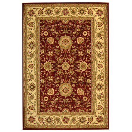 Safavieh 11 x 15 ft. Lyndhurst Power Loomed Rectangle Area Rug Red & Ivory LNH212F-1115